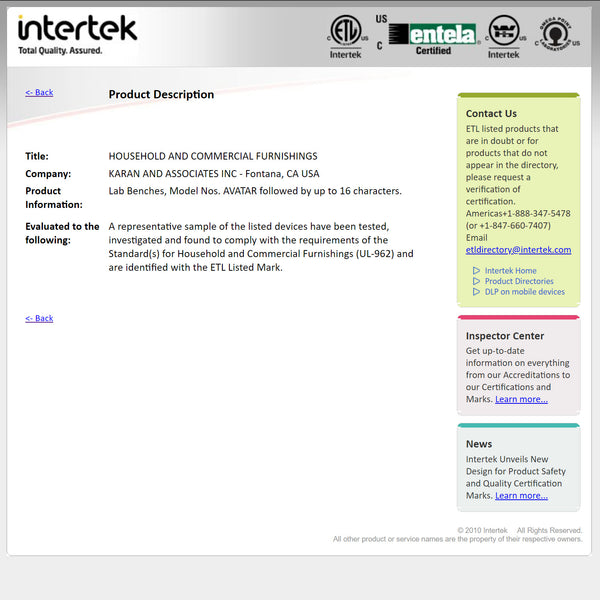 Official ETL Listing