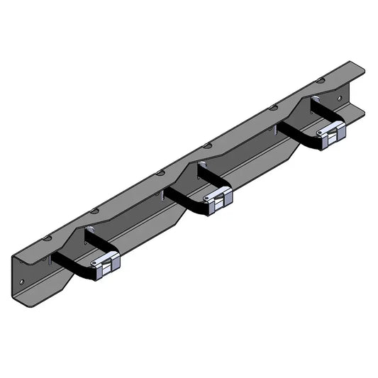 Steel gas cylinder wall-mount bracket WB3 for three compressed gas cylinders