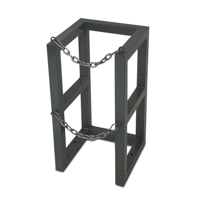 Steel gas cylinder rack model R1X1, side view